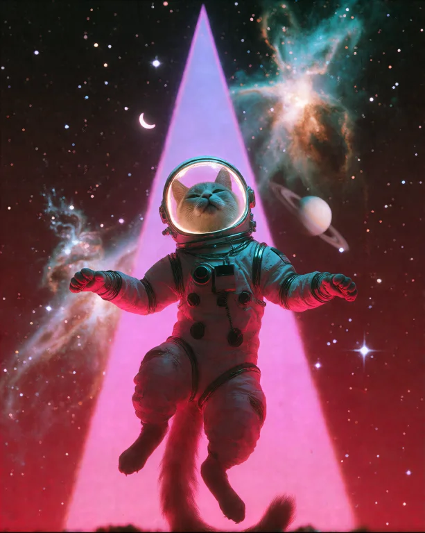 Opulentdarkness A Gray Cat Dressed In A Pressurized Spacesui...