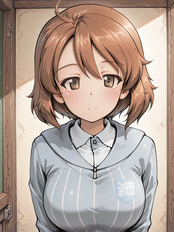 Reino Girls Und Panzer,keizoku School Uniform,white Shirt,up...