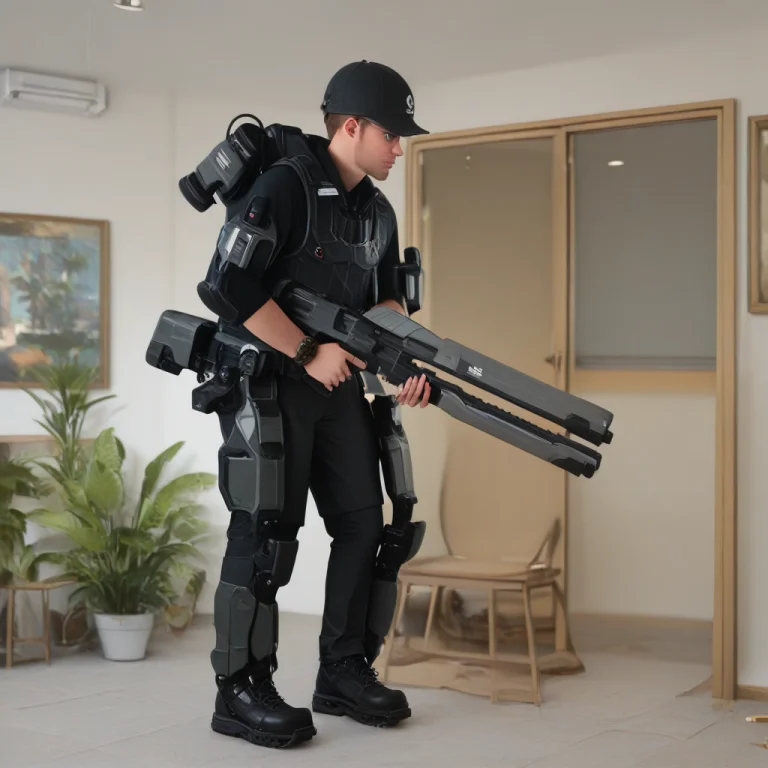 Exoskeleton,realistic H4railg, Railgun,