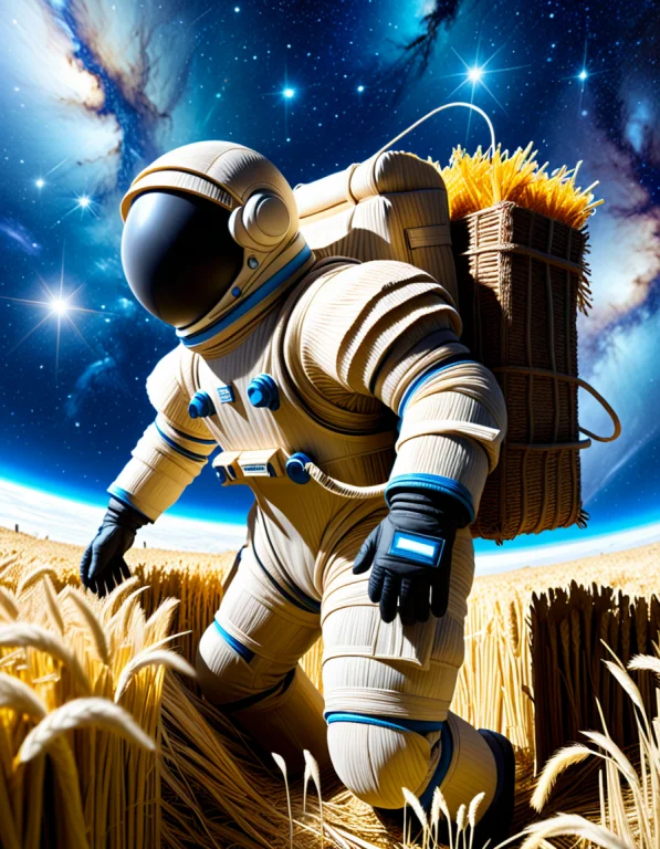 An Enormous Astronaut Floating Silently Above Earth, The Ent...