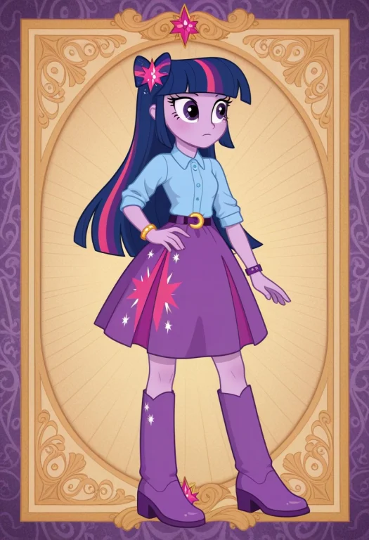 Twilight Sparkle Blue Shirt, Hair Accessory, Belt, Purple Sk...