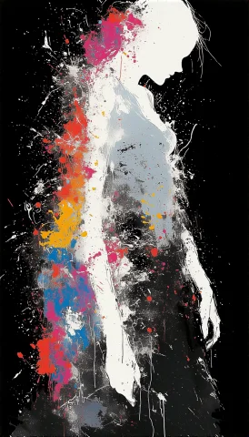 Hyper-realistic Full-body Portrait Of A Woman, The Woman Has... — Stable Diffusion AI Prompt: Hyper-realistic full-body portrait of a woman, The woman has a white silhouette,...