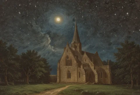 Summer, Scottish Monastery, Oil Painting Caspar David Friedr... — SDXL AI Prompt: summer, scottish monastery, oil painting caspar david friedrich style, romantic...
