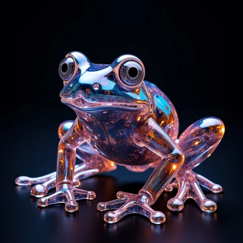 Extremely Intricate Model Of A Glass Frog, Hyper Detail, Vol... — FLUX AI Prompt: extremely intricate model of a glass frog, hyper detail, volumetric lighting, sh...