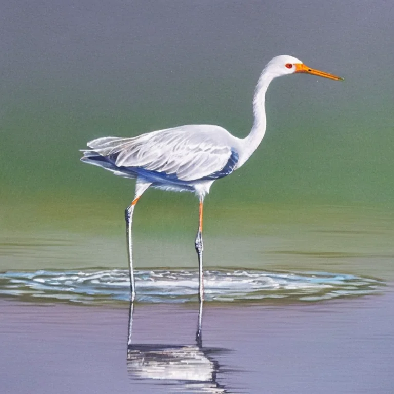 A Crane Standing In A Pond In The Wild Alone Alone Alone Scg...