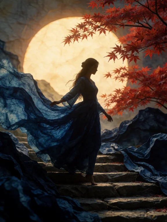 A Breathtaking Cinematic Movie Still Of A Living Paper Folkl...