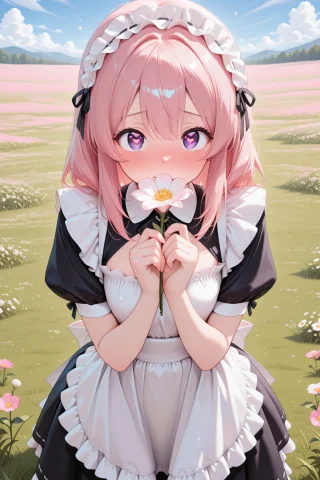 Embeddinglazympos, 1girl,solo, Civchan, Pink Hair, Purple Ey... — Stable Diffusion AI Prompt: embedding:lazympos, 1girl,solo, CivChan, pink hair, purple eyes, heart eyes, shy...