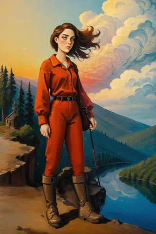 1girl, Loralozhkin0.7 Lozhkin, Romanticism Art Stylized By E... — Stable Diffusion AI Prompt: 1girl, lozhkin, (romanticism art stylized by Edward Lear:0.8) , Painting, Digit...