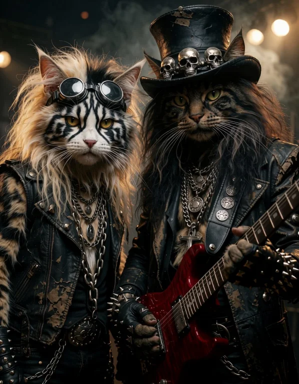 Hyper-realistic Cinematic Portrait Of Two Anthropomorphic Ro...