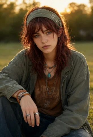 Cinematic Portrait Free prompt on Cifzy — Stable Diffusion AI Prompt: medium shot, portrait, 1girl, sitting, looking at viewer, relaxed pose, hand res...
