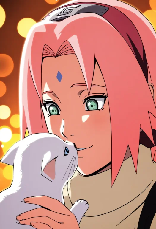 Tender Close-up Portrait Of Haruno Sakura, S4kur4, Green Eye...