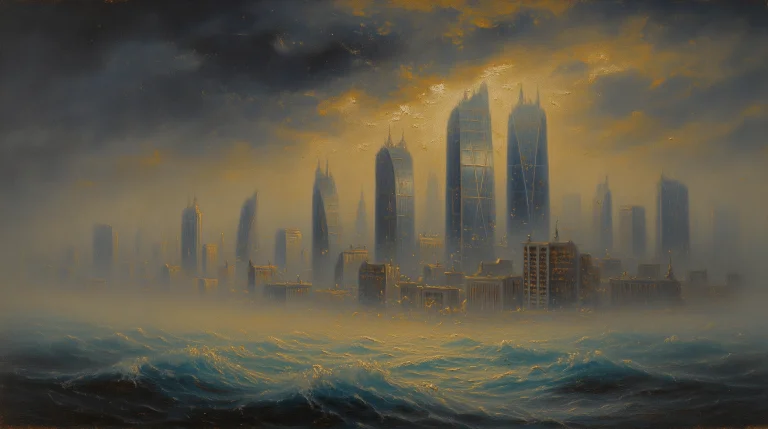 R1280f2aivazovsky, A Modern City Skyline With Tall Glass Sky...