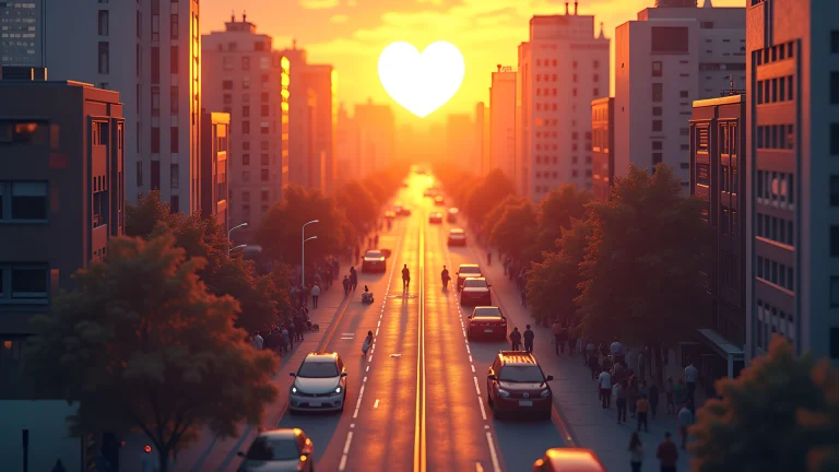 An Early Morning Scene Daybreak In A Modern City, A Hearth S...