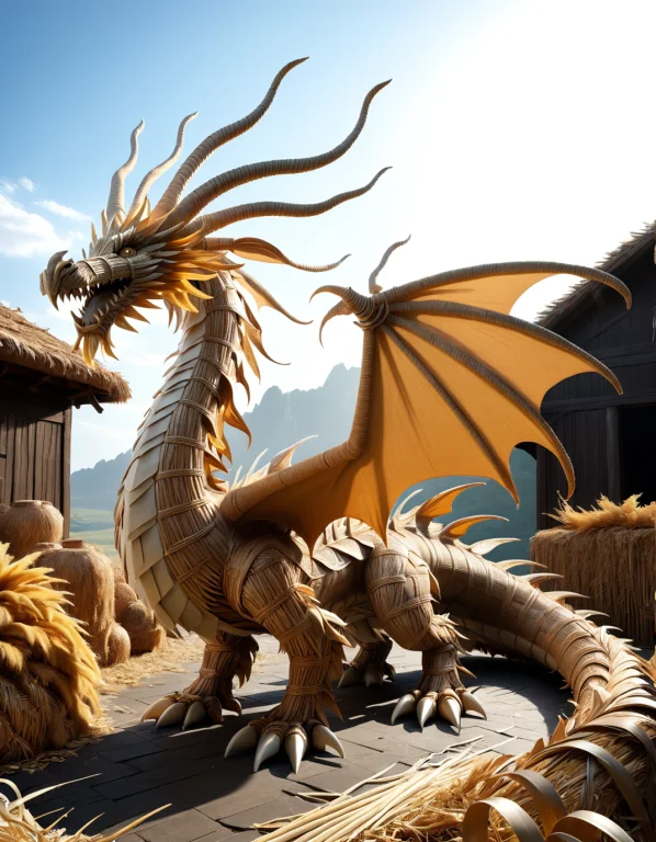 Masterpiece, Best Quality, Colossal Dragon, Full Body, Entir...