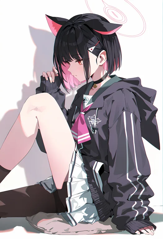 Sh33p, Kazusa Blue Archive, Blue Archive, 1girl, Cat Ears, E...