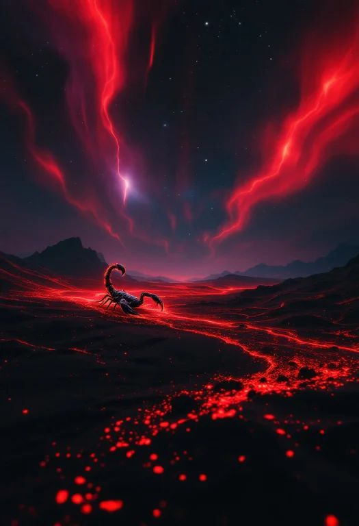 A Breathtakingly Vivid Conceptual Artwork Of A Black Desert,...