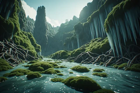 Masters Media, So-realistic Landscape Randomizer V2 Extreme... — SDXL AI Prompt: (Masters Media, SO-Realistic Landscape Randomizer v2) Extreme long shot of a mos...