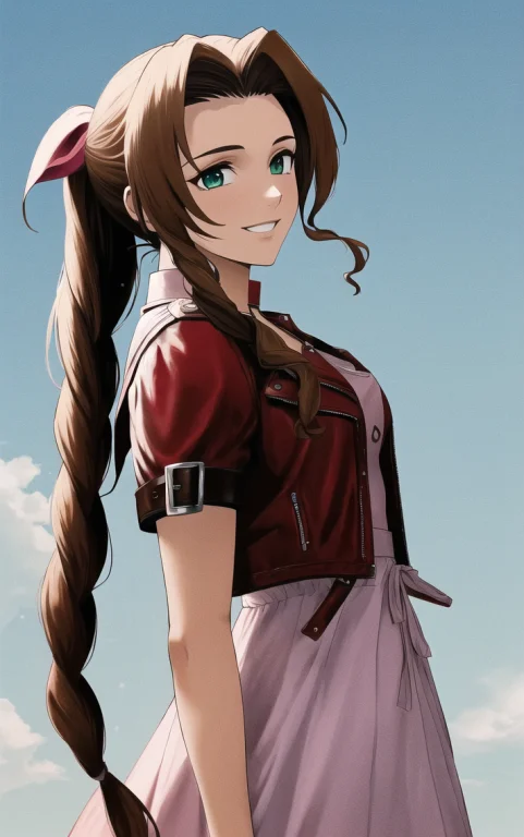 Best Quality, 1girl, Standing, Smile, Looking To Side, Sky B...