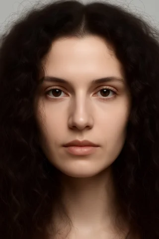 Woman Face Closeup, Big Hair, Natural Look, Magnified Detail... — Stable Diffusion AI Prompt: woman face closeup, big hair, natural look, Magnified detail, Remarkably describ...