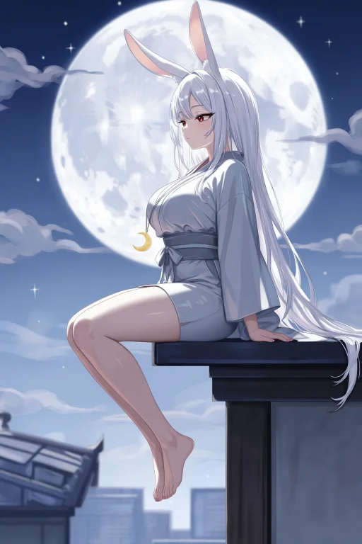 Highres, Absurdres,mafukkoin, Safe, Clothed, Adult, A Moon R...