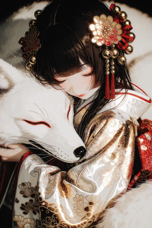 Nijisis, Anime-style Illustration Of A Girl With Long Dark H...