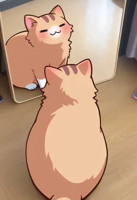 Loracatlookingatitselfinmirror-000006v41, Animalization, Mir...