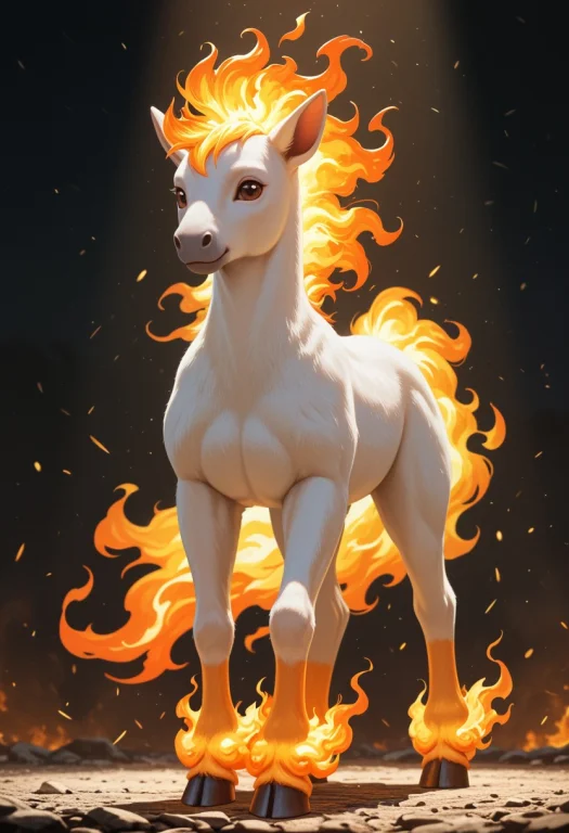 Masterpiece, Best Quality, Ultra-detailed, Realistic Ponyta...