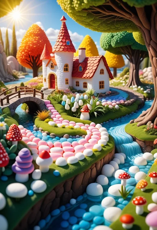A Very Cosy Scene Of A Miniature Kingdom Built Entirely From...