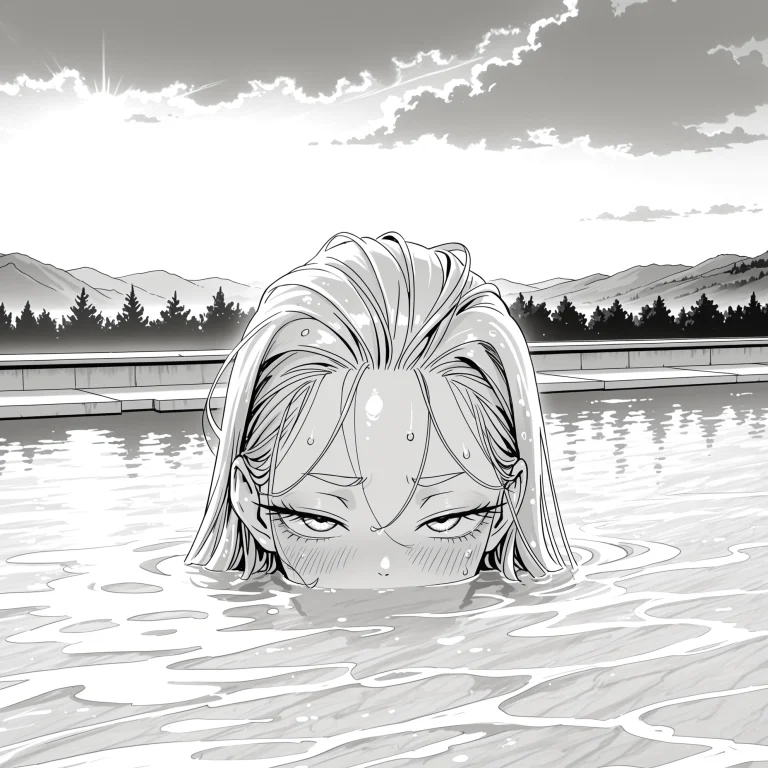 1girl, Solo1, Partially Submerged, Head Only, Cropped Head1....