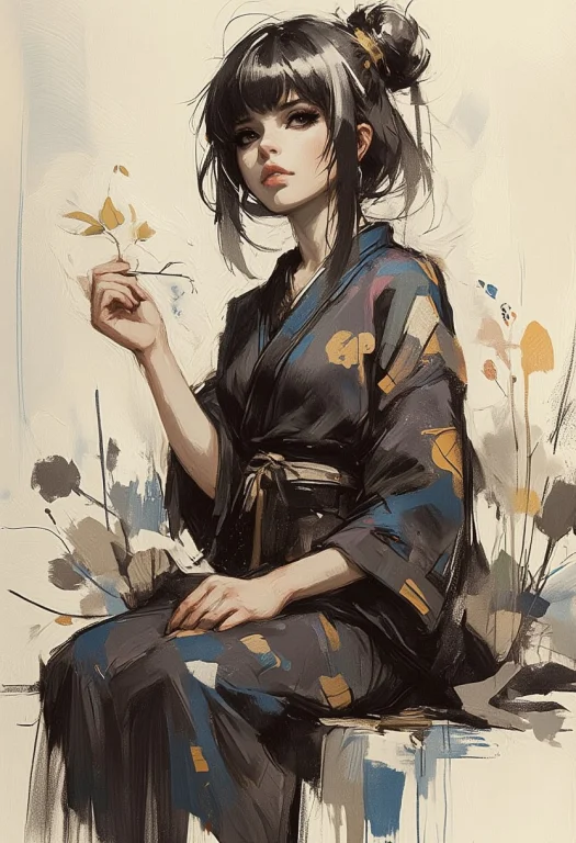 Obxiaoxiang, Mh1agths2, Intricate Linework With Expressive C...