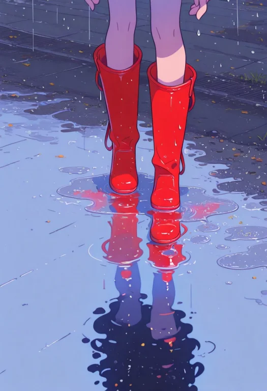 Masterpiece, Best Quality, Absurdres, 1girl, Solo, Red Rain...