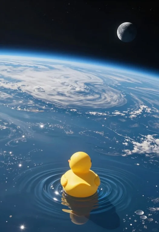 Surreal Cinematic Photoreal Space Vista Of Earth From Orbit...
