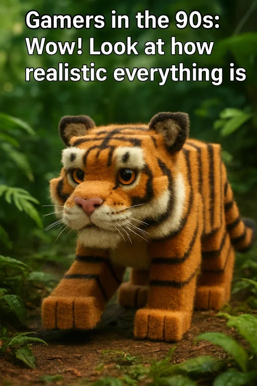 Generate Me A Cute Furry Photorealistic Image Of A Blocky Ti...