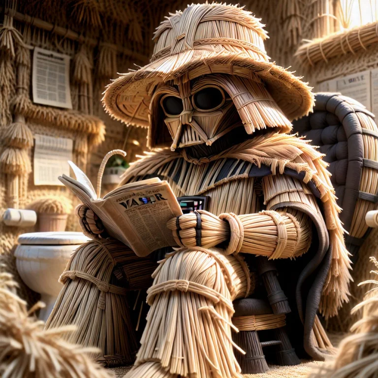 A Detailed Close-up Shot Of A Small Darth Vader Sculpture Cr...