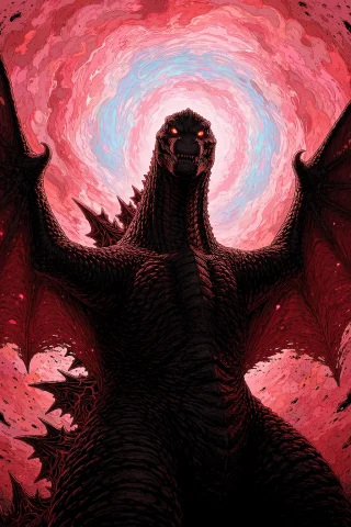 Godzilla Digital Illustration Prompt — Stable Diffusion AI Prompt: masterpiece, best quality, exciplit, In this digital illustration, the menacing...