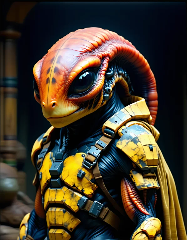 Stunning Photography, Large Male Alien With Reddish Leathery...