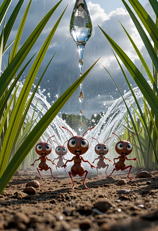 3d Animation Movie Scene Macro Shot Showing Anthropomorphic...