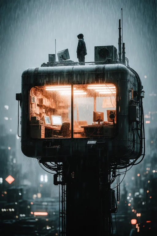 Zidiusart, Photorealistic Cyberpunk Concept Art Of A Small,...