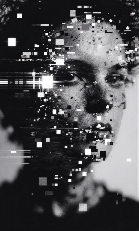 A Human Portrait Consumed And Annihilated By Extreme Layered...