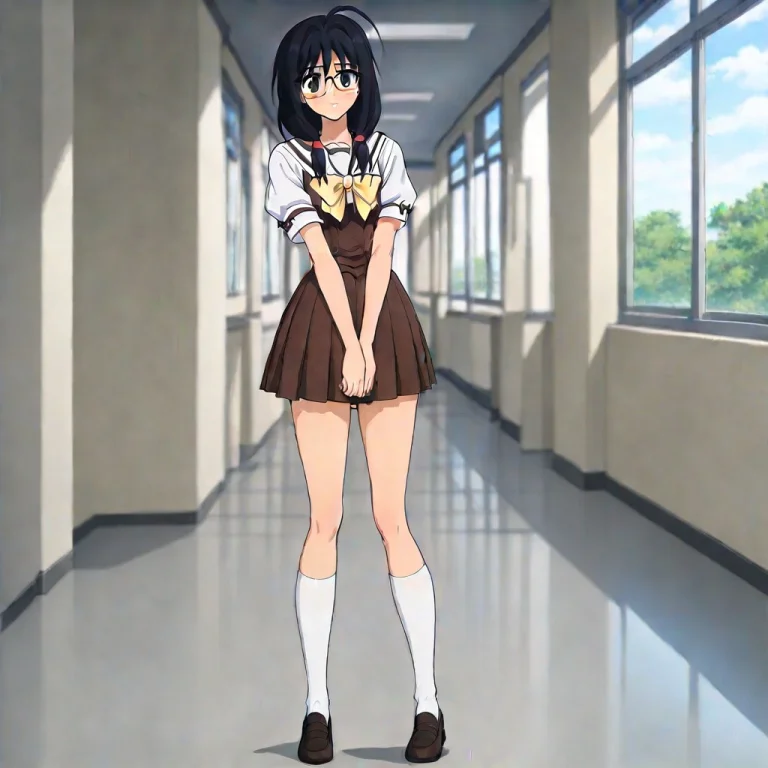 Unnamedfemalecharacter From The Anime Shuffle, Dark Navy-bla...