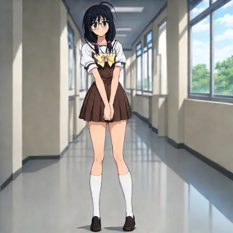 Unnamedfemalecharacter From The Anime Shuffle, Dark Navy-bla... — Stable Diffusion AI Prompt: unnamed_female_character from the anime shuffle!, dark navy-black hair, low twin...