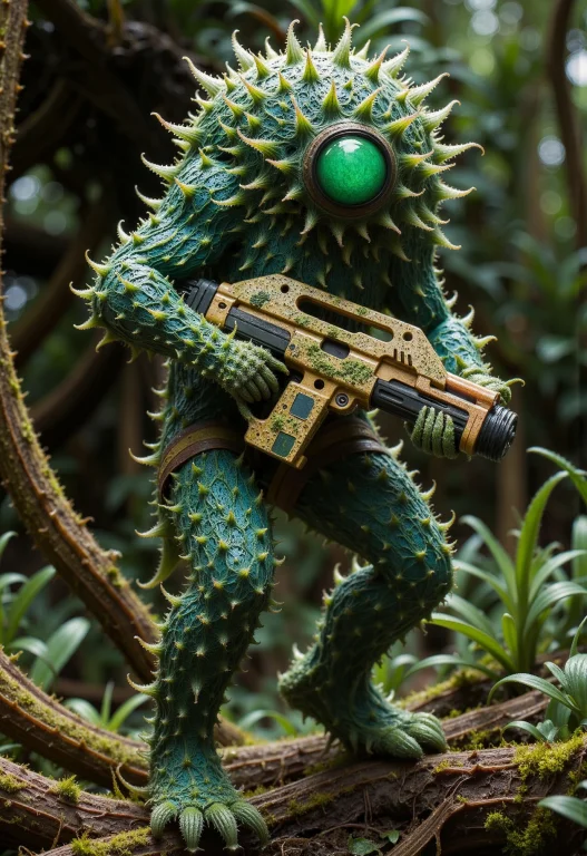 Armat M41a Pulse Rifle Made Out Of And Covered In Alienplant...