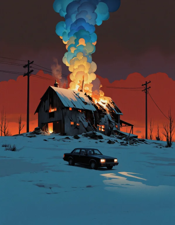 Bsmd2 Style. A Surreal, Minimalist Illustration From A Low-a...
