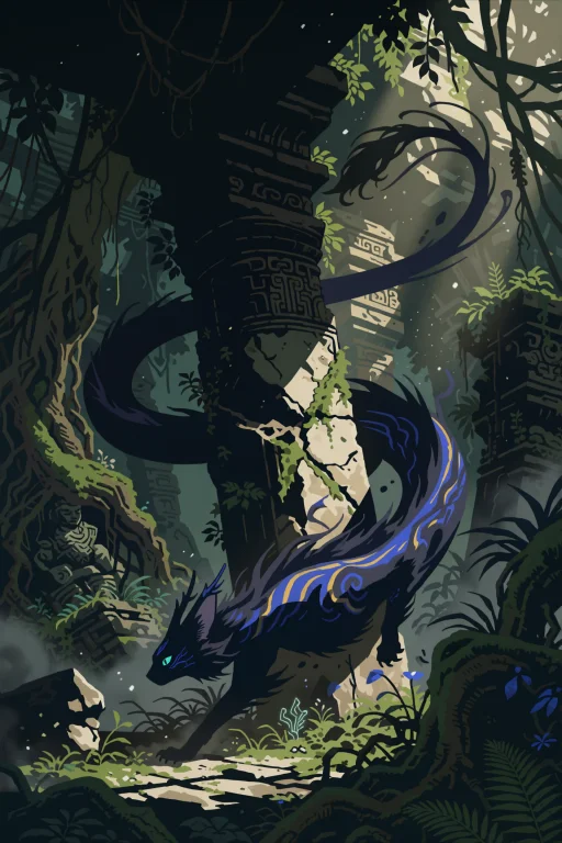 Digital High-contrast Drawing, Dramatic Graphic Rendering, S...