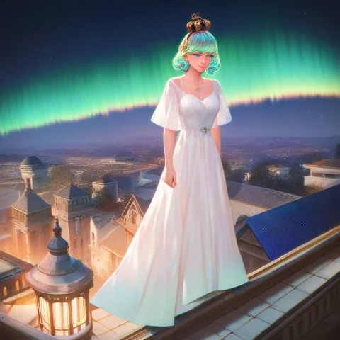 Anime Rooftop Artwork — Stable Diffusion AI Prompt: score_9, score_8_up, score_7_up, score_6_up, score_5_up, 1girl, 1boy, medium hai...