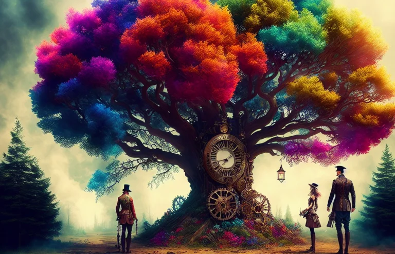 Dreamlikeart Tree Of Live, Colorful Smoke, Insane Details, S...