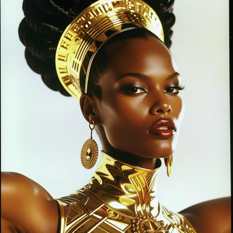 African Supermodel, In The Style Of Gianni Versace, 1980s Ru...