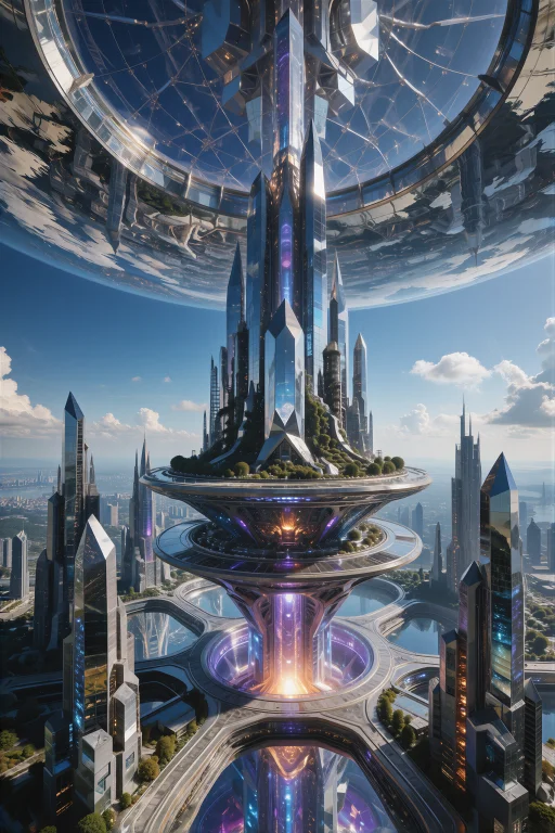 Supergroundview, A Colossal Futuristic Dome City Descends Ve...