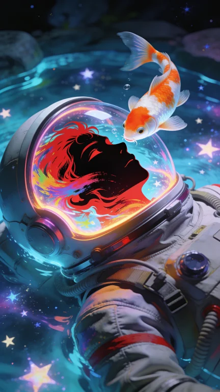 An Photorealistic Image Of An Astronaut Wearing A Spacesuit,...