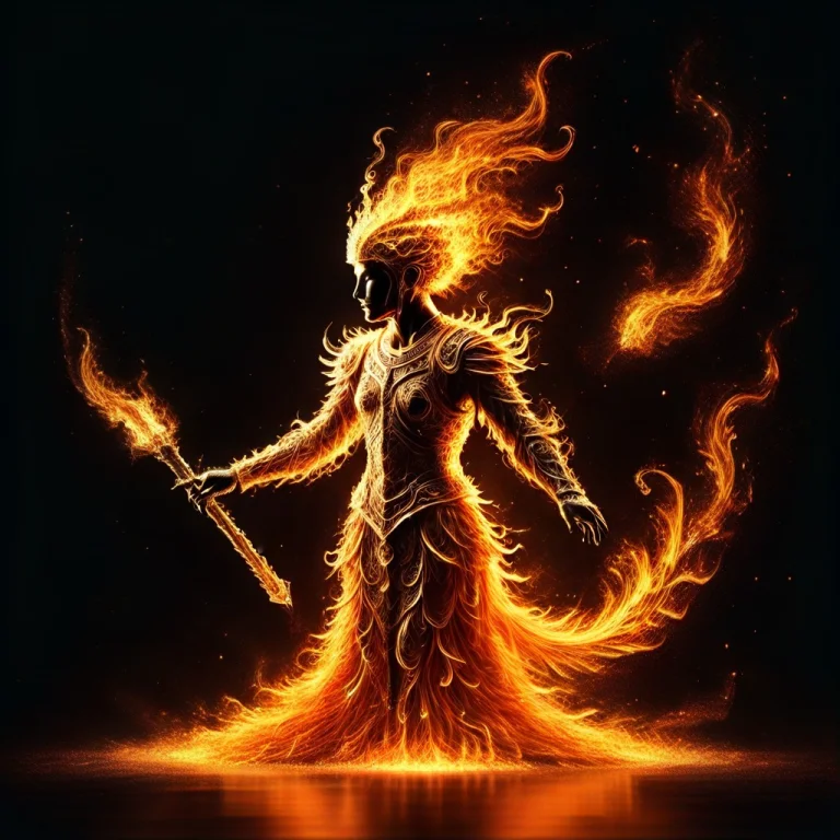 A Towering Armored Warrior Standing In A Silhouette Of Pure...